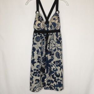 Michael Kors Dress Floral Silk Criss Cross straps